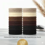 Set 24 Elastice de Păr Negru-Maro-Crem E12 - imagine 4